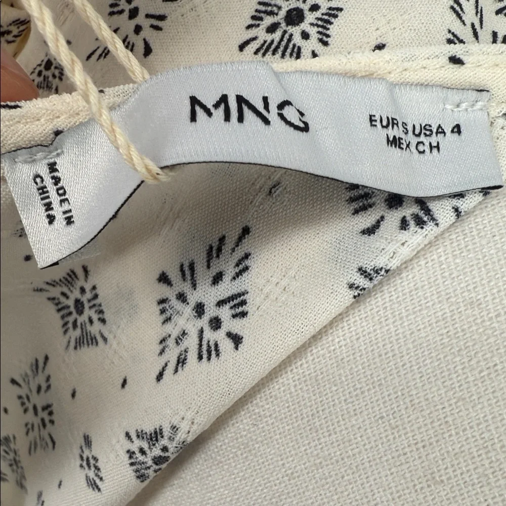 NWT MANGO Printed Ruched Dress SIZE 4 - Picture 8 of 10